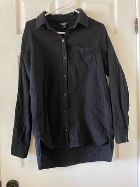 Rachel Roy cotton gauze resort button up minimalist